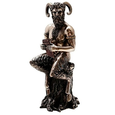 Bronze Statue Figure - Pan Statue Greek god of Nature Figure Bronze Powder Cold Cast Resin Figurine