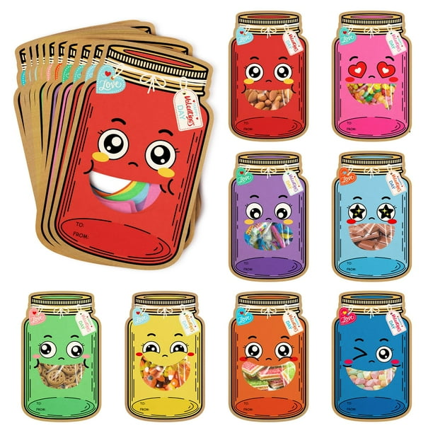 Tarjetas de San Valentín ONFAON, paquete de 48 con bolsa de regalos para niños