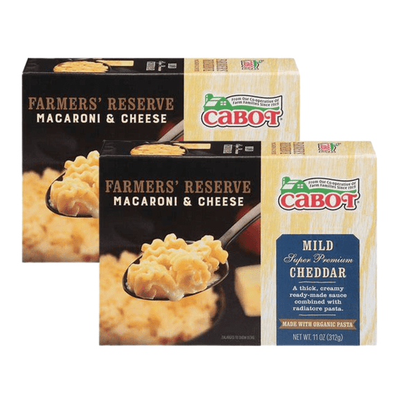 Cabot Farmers’ Reserve Mild Cheddar Mac and Cheese, 2 Pack, 11 oz Each