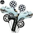 thumbnail image 4 of 4th Racing Birthday Decoration Racing foil balloon Race wheel Balloon 4th year old birthday party supplies, 4 of 10