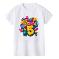 thumbnail image 3 of Camiseta de algodón con dibujos animados y nombre de número de cumpleaños para niño personalizada, ropa gráfica para niños con número 1, 2, 3, 4, 5, 6, 7, 8 y 9, 3 of 5