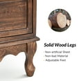thumbnail image 5 of 3 Drawer Solid Wood Accent Cabinet End Table with USB Dresser for Living Room Living Room, Walnut, 5 of 10