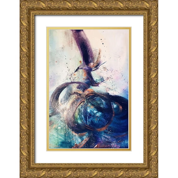 Ehret, Andrea 11x14 Gold Ornate Wood Framed with Double Matting Museum Art Print Titled - Underwater Dancer