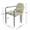 thumbnail image 5 of Christopher Knight Home Modern Khaki Upholstered Dining Chairs with Iron Frame and Gold Trim, Set of 2, 5 of 13
