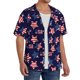 thumbnail image 2 of Fotbe American Stars Camisa Estampada de Manga Corta para Hombre, Casual de Verano, Estilo Playero, Sin Arrugas-Small, 2 of 5