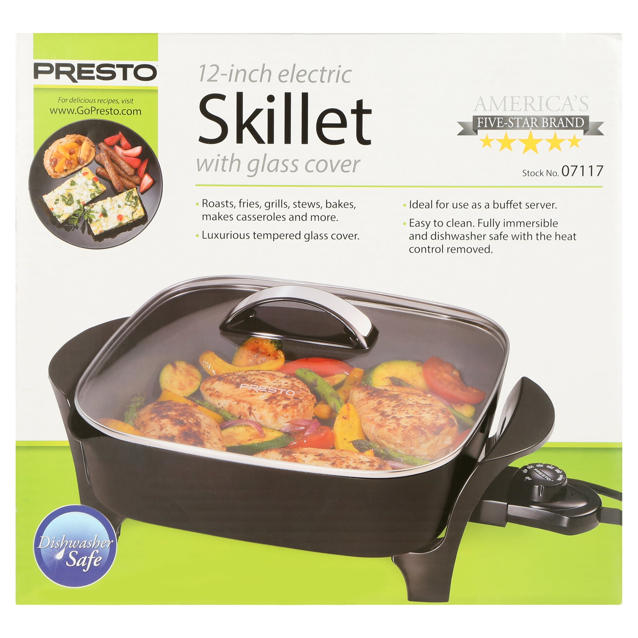 Presto 11 In. Electric Skillet with Glass Cover - Power Townsend