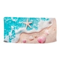 thumbnail image 2 of Amzcrzy Polyester Ocean Elements Beach Towel Oceans-Themed Beach Towel Starfishs Seashells and Sea Turtle Fast-Drying Absorbent Bath Towel Microfiber Beach Towel Non-Functional Blankets, 2 of 6
