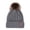 A-Dark Gray141, variant on Yuanlong Womens Pompom Beanie Hat Lined Cable Knit Winter Warm Skull Cap Soft Stretchy Casual Outdoor Headwear
