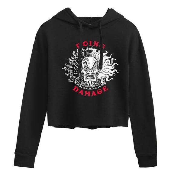 Disney Villains - Doing Damage Cruella - Juniors Cropped Pullover Hoodie