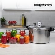Presto 16 Quart Heavy Gauge Aluminum Pressure Canner with Gauge and Rack 01755