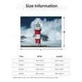 thumbnail image 2 of Vsdgher Circular Lighthouse Pattern Fleece Throw Blanket, Horizontal Fleece Bedding Home Decor for Couch & Bed All Season Use -40"x30", 2 of 6