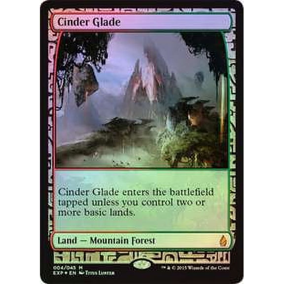 MtG Battle for Zendikar Rare Foil Rare Cinder Glade (Full Art Expedition)