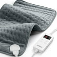 thumbnail image 1 of Heating Pad for Back Pain Relief, Electric Heating Pads for Cramps with Auto Shut Off & 6 Heat Levels, Moist Heat Therapy, Machine Washable, LED Controller, Gifts for Women, Men Gray Gray-12 x 24, 1 of 5