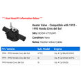thumbnail image 2 of Heater Valve - Compatible with 1993 - 1995 Honda Civic del Sol 1994, 2 of 2