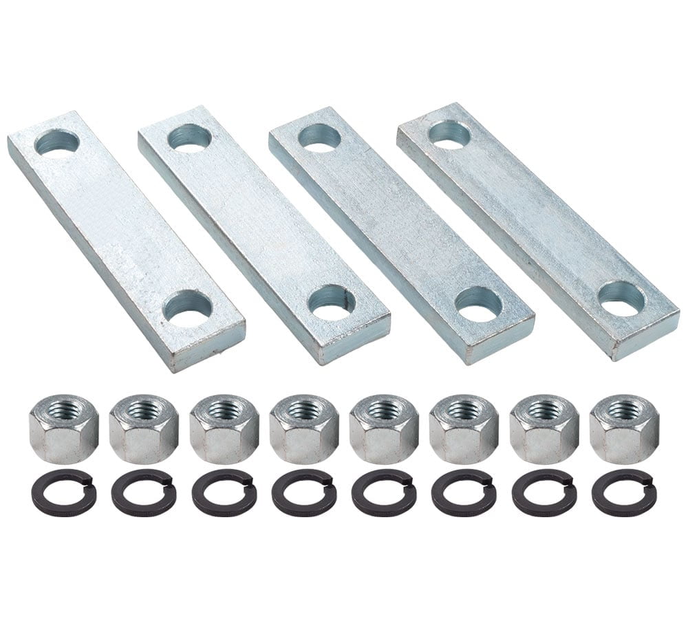 14" Square Bend U-Bolt Kit with Tie Bars, Hex Nuts & Lock Washers – Grade 5 Carbon Steel Bolt and Nut for Mounting Truck Toolboxes, Frames & Heavy-Duty Equipment