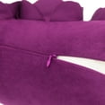 thumbnail image 6 of JWH  3D Velvet Floral Throw Pillow Cases Handmade for Bed Sofa Chair Decoration 12x20inch Berry, 6 of 7