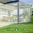 thumbnail image 3 of CJC Clear Tarp with Grommets, 420g/m² Transparent Heavy Duty Waterproof  Tarp Cover with Reinforced Edge and Elastic Rope, MultiPurpose Tarp Sheet Cover for Patio, Porch (6.6' x 9.8'), 3 of 14
