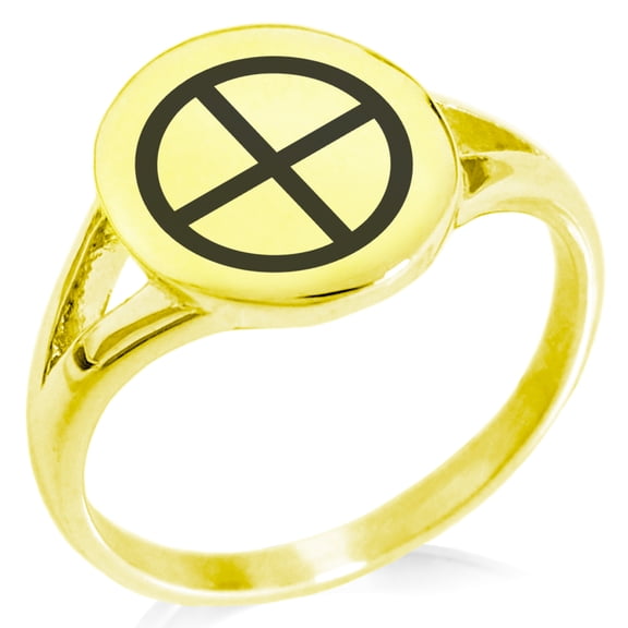 Stainless Steel Solar System Planetary Earth Minimalist Oval Top Polished Statement Signet Ring