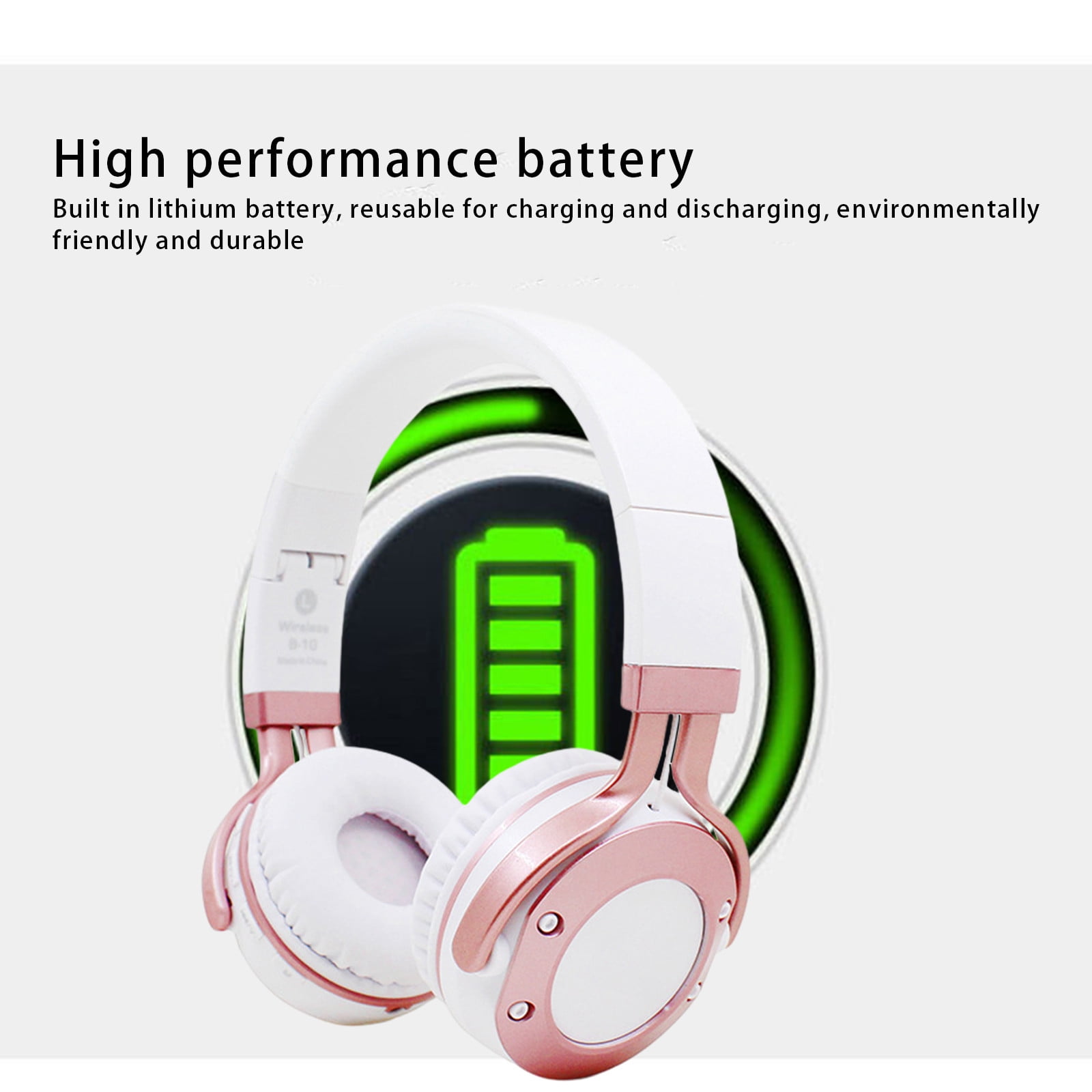 Wireless Earbuds Bluetooth Headphones 80hrs Playback Ear Buds Power Display with Noise Canceling Mic with Earhooks for Sports/Workout/Running(Pink)