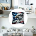 thumbnail image 5 of nygtbtfer Throw Pillow Cover American Bald Eagle On Grunge Flag USA Flag Stripe Star Decor Lumbar Pillow Case Cushion for Sofa Couch Bed Standard Queen Size White, 5 of 7