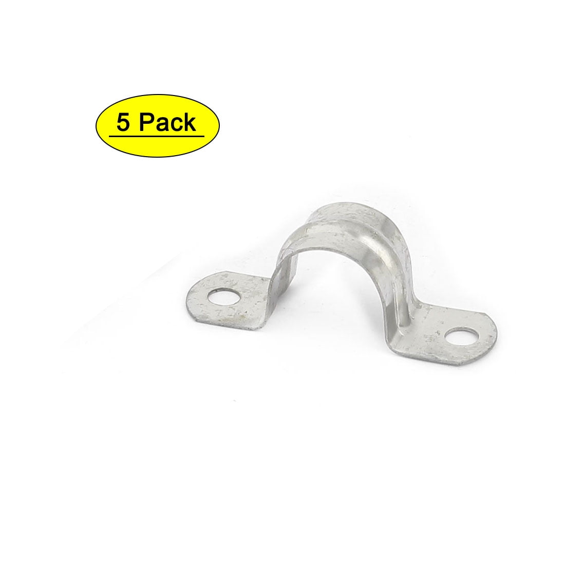 2pcs 100mm Arch High Stainless Steel Pipe Strap U Clamp Clip Silver Tone 