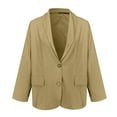 thumbnail image 3 of Vedolay Blazer jacket Suit Jackets for Women Oversized Trendy Blazers Fashion Casual Dressy Blazer Jackets,Khaki M, 3 of 4