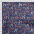 thumbnail image 4 of Soimoi Dog Print, Velvet Fabric, Decor Sewing Fabric by The Yard 54 Inch Wide,Decorative Fabric for Upholstery and Home Accents, Blue, 4 of 5