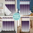thumbnail image 5 of No Hook Shower Curtain with Snap in Liner, Purple Grey Gradient Waterproof Bath Curtain Double Layers with See Through Top Window, Gradient Background Purple Theme Hotel Shower Curtains 72x84in, 5 of 9