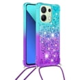 thumbnail image 2 of Funda para Xiaomi Redmi Note 13 4G Brillantina Líquida Divertida Reluciente y con Cristales en Movimiento Cuerpo Cruzado con Cordón Ajustable, 2 of 5