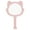 pink, variant on RAGUPEL Hand Mirrors with Handle,Hand Mirror with Oval Panel 7.9"*5.1"*0.4" Handheld Mirror with Handle,Fox Shape Hand Held Mirrors with Handle,White