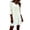 White, variant on Vibrex Summer Dresses for Women Women's Stretch Velvet V-neck Mid-length Sleeve Dress Solid Maxi Dress Purple_L