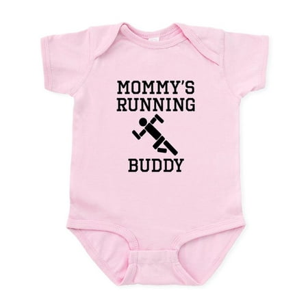 

CafePress - Mommys Running Buddy Body Suit - Baby Light Bodysuit Size Newborn - 24 Months