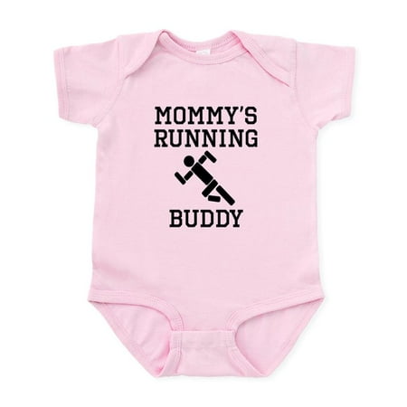 

CafePress - Mommys Running Buddy Body Suit - Baby Light Bodysuit Size Newborn - 24 Months