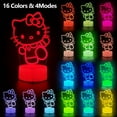 thumbnail image 3 of Aorsher Cute Cat Night Light - Anime Charater 16 Color Change Decor Hello Kitty Night Lamp with Remote, Dim, Timer, Kids Gifts for Birthday, 3 of 12