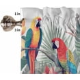 thumbnail image 5 of Summer Curtain Valances for Windows, Tropical Palm Leaves Parrot Rod Pocket Valance Window Treatments Short Curtains for Kitchen Bathroom Living Room, 5 of 6
