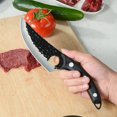 thumbnail image 5 of Qulajoy Viking Knife Black Boning Knife Hand Forged Butcher Knife Sharp High Carbon Steel Hammered Meat Cleaver For Kitchen Outdoor Camping BBQ, 5 of 6