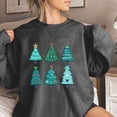 thumbnail image 1 of Jienlioq Hauts pour Femmes Mode Tendance Manches Longues Col Rond T-Shirt Imprimé Blouse Ample Chandails en Molleton Sans Capuche Cyberlundi, 1 of 4