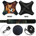 thumbnail image 4 of WIRESTER Adjustable Solo Soccer Kick Trainer Football Skills Training Waist Belt for Beginner Kids Teenagers Adult - Orange Tabby Cat With Soccer Ball On Galaxy Pattern, 4 of 7