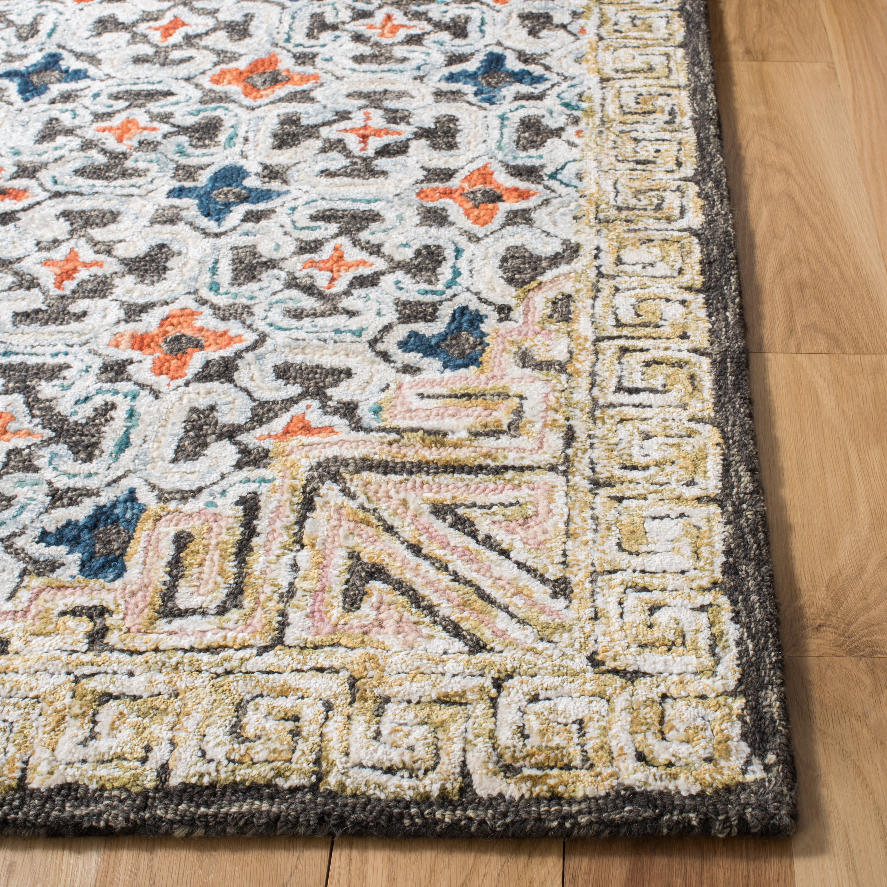 SAFAVIEH Aspen Matilda Floral Runner Rug, Blue/Taupe, 2'3" x 7'