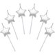 thumbnail image 1 of Star Shape Birthday Candles, 6 Pcs Cake Topper Decorations Birthday Candles Metallic Cake Candles For Kids Birthday Wedding Party-Silber, 1 of 4