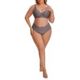 thumbnail image 2 of INSPIRE CHIC Women's Deep V Seamless Wirefree Adjustable Straps Bras Light Soft Cup Plus Size Lingerie 4XL Coffee Gray, 2 of 4