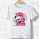 thumbnail image 3 of 2024 Camiseta de algodón con estampado de lazo y número 1-9 de panda de feliz cumpleaños para niños y niñas, divertida camiseta de dibujos animados para bebés, ropa de regalo para niños, 3 of 5