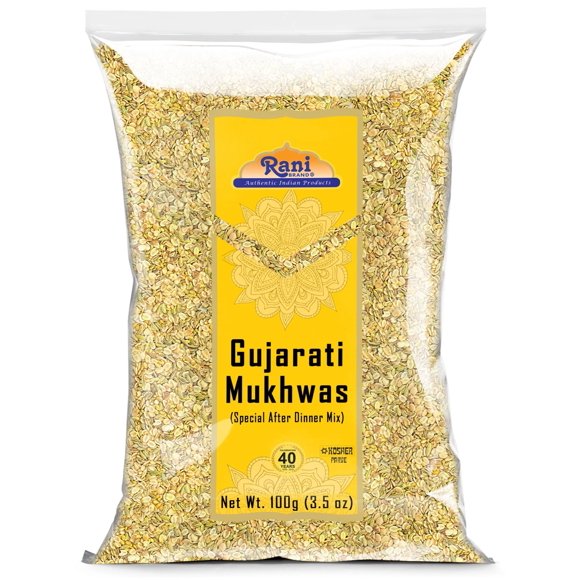 Rani Gujarati Mukhwas (Mélange Spécial après-Repas) 3.5oz (100g) - Végétalien / Casher / Sans Colorants / Origine Indienne
