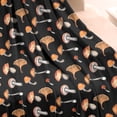 thumbnail image 3 of Brown Mushroom Pattern Black Pattern Blanket,Comfortable Soft Flannel Throw Blanket,All Season,Warm Lightweight Blankets for Sofa Bed Couch Living Room Chair,50"x60", 3 of 4