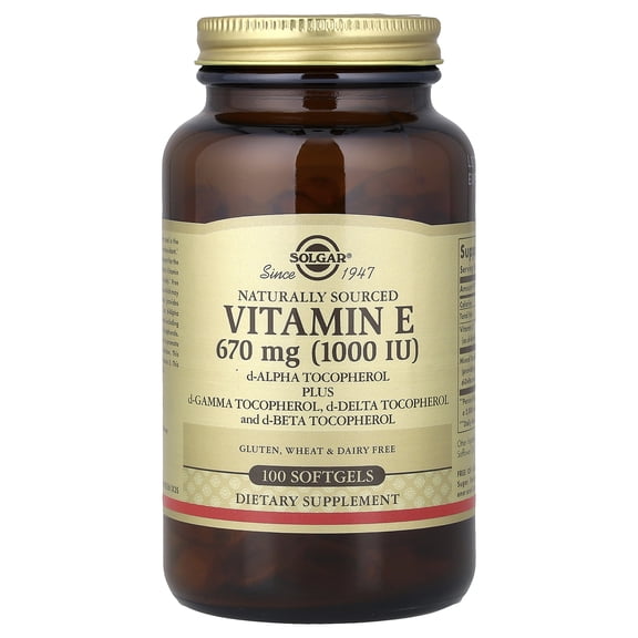 Solgar Vitamin E Natural 1000iu, 100 Soft Capsules