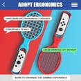 thumbnail image 5 of Tennis Game Racket for Nintendo Switch 2 Pack, Blue and Green, Lightweight Sports Game Accessories for Mario Tennis ACES Game, Game Controller for Fam, 5 of 5