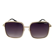 Quay Australia Real One Oversized Sunglasses Gold Smoke