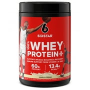 Six Star Pro Nutrition 100% Whey Protein Powder Plus, Vanilla, 2lbs