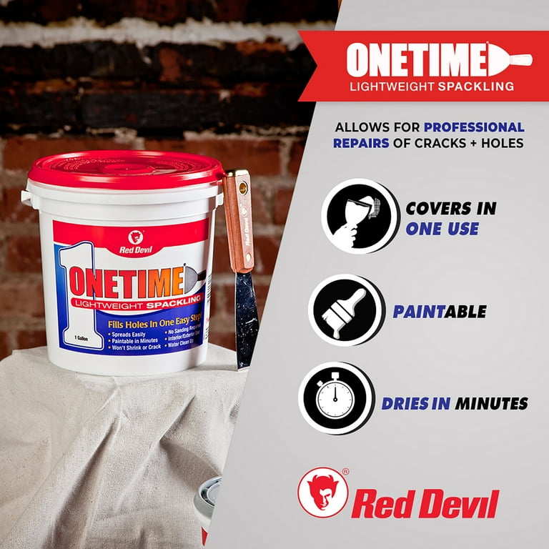 Red Devil Lightweight Spackle 32 oz for Wall Crack and Hole Repair