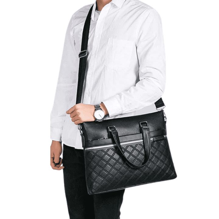 CHARGELLA 16 Inch Premium Laptop/Notebook Bag, Expandable Briefcase - Computer Bag for Men & Women, Laptop Shoulder Bag with USB Charging Port, Messenger Bag for Travel, Business, & School